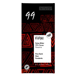Czekolada gorzka 99% kakao BIO 80g - VIVANI *