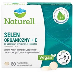 NATURELL Selen organiczny + E tabl.do ssania 60 tabl *