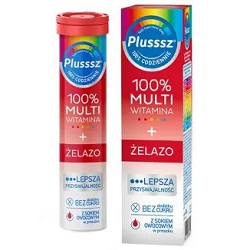 Plusssz 100% Multiwitamina + Żelazo 20 tabl.mus. *