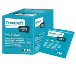 Demoxoft Plus Clean, chusteczki do higieny powiek i skóry wokół oczu, 20 sztuk *