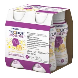 Resource Diabet Plus,preparat odżywczy, smak waniliowy, 4 x 200 ml*
