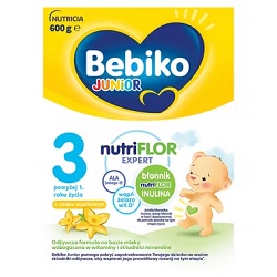Bebiko Junior 3, odżywcza formuła na bazie mleka dla małych dzieci powyżej 1. roku 600 g *