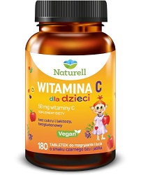 Naturell Witamina C dla dzieci tabl.dorozg 180 tabl.*