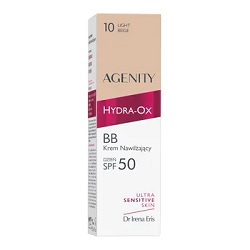 Agenity Hydra-Ox BB Krem nawilżający 10 light beige SPF 50 *+żel micelarny 40 ml Gratis !