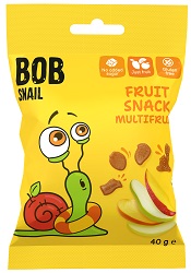 BOB SNAIL Żelki wieloowocowe bez żelatyny bezglutenowe 40g*