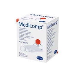 Kompresy MEDICOMP 5 x 5cm z wlókna jałowego 50szt. (2x25) *